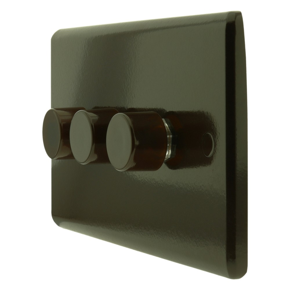 Art Deco Emporium | eXalt Range Brown Bakelite Light Dimmer Switch 2Way ...