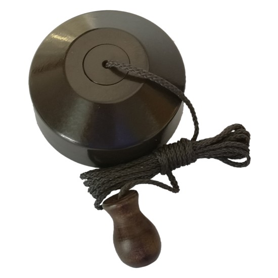 Vintage Styled Dark Brown Ceiling Pull Switch with Wood Toggle