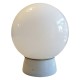 Bauhaus Styled Vintage 60's Ceramic and Milk Glass Globe Ceiling Light or Desk Lamp Fully Restored B22 Type